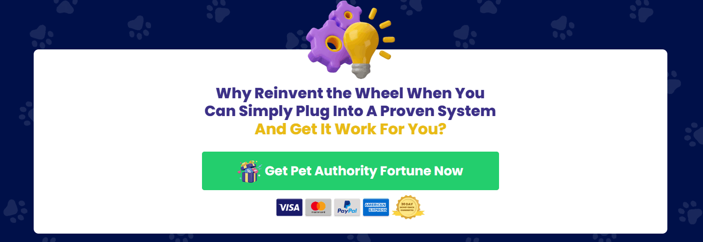 Screenshot of Pet Authority Fortune checkout order form with package selected